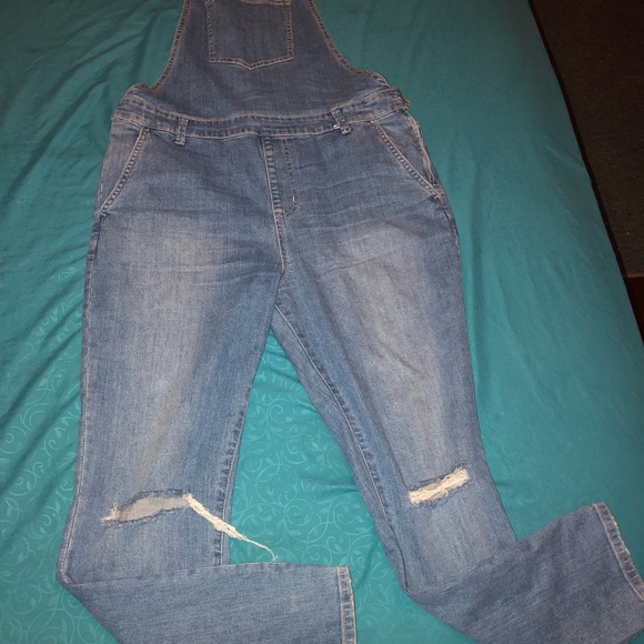 Light denim overalls - Picture 3 of 4